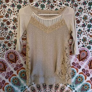“Free People” Beige Top